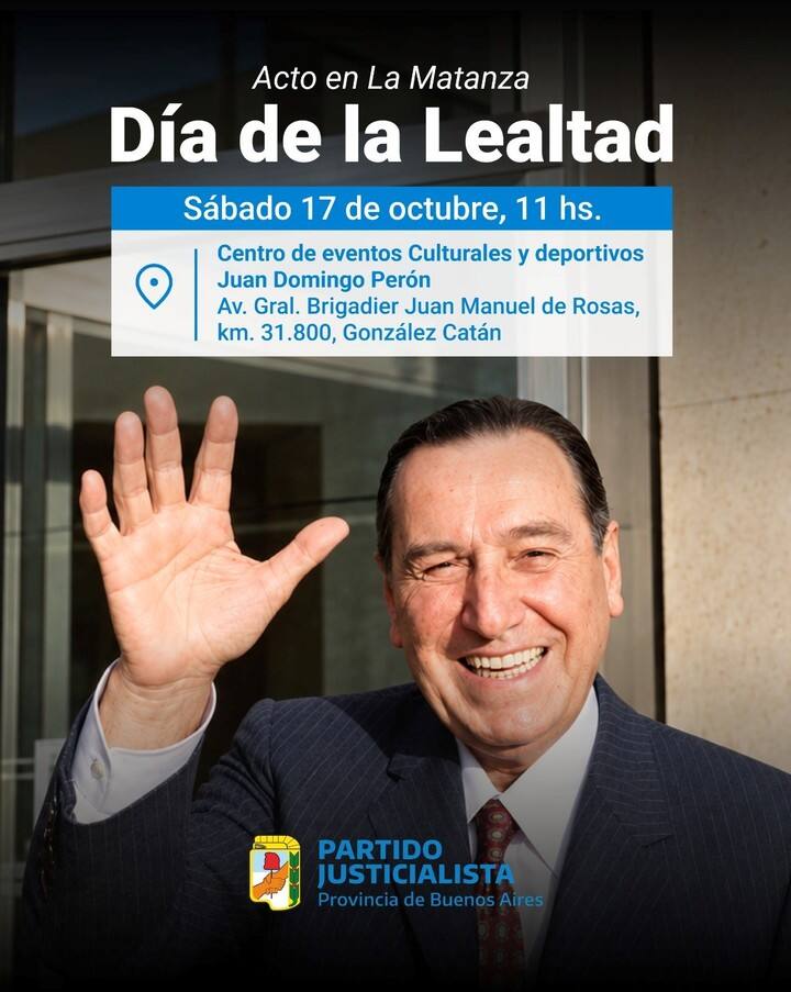 Acto por el Día de la Lealtad del 17 de octubre de 2026