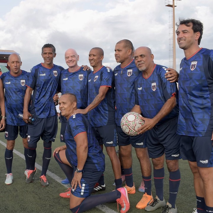 Gianni Infantino en su última visita a Cabo Verde.