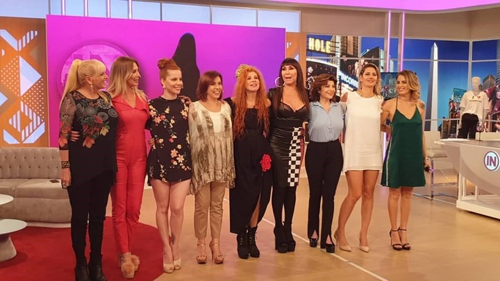 Cárpena y Moria (en medio de ellas, Nacha Guevara) en tiempos de "Incorrectas", por América.
