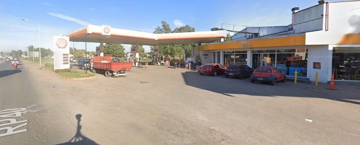 La estación de servicio Shell, donde ocurrió el hecho.
