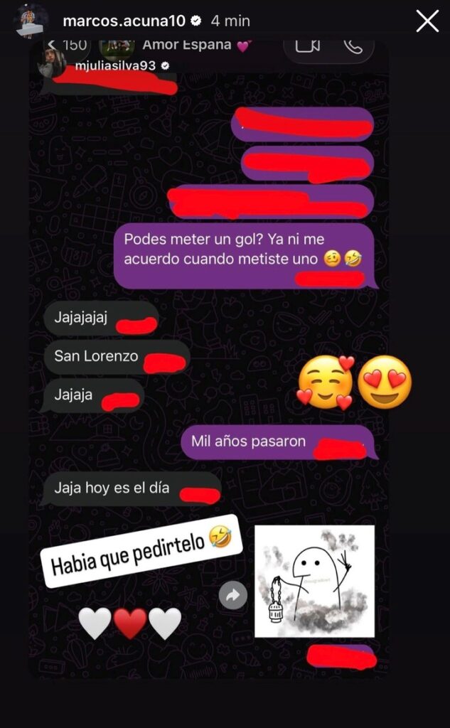 La premonición de la esposa de Acuña sobre el gol.