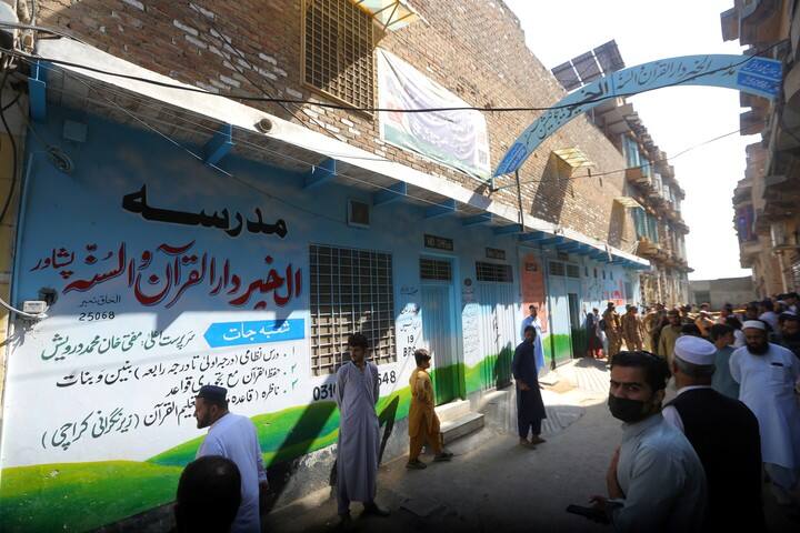 La escuela donde ocurrió la tragedia en Pakistán. Foto EFE