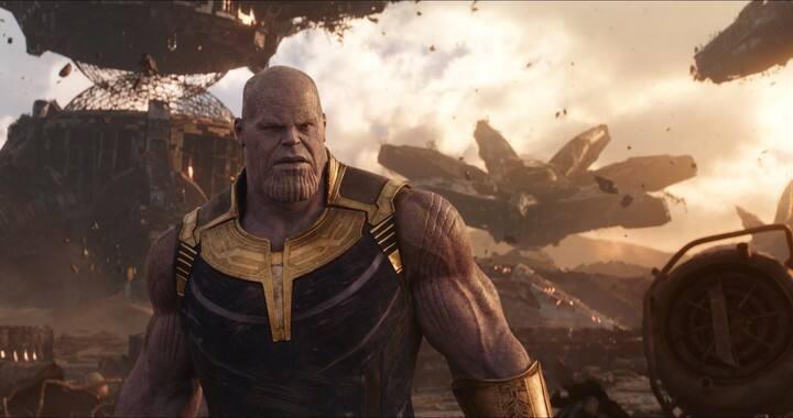 Como el malvado Thanos en "Avenger: Infinity War".