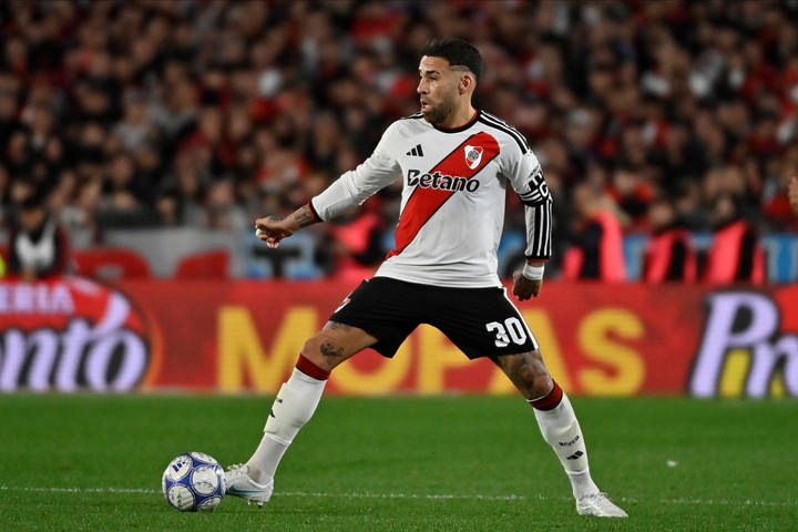 Otamendi, en el Monumental. Foto: prensa River