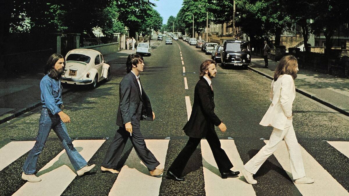 La icónica foto de los Beatles en Abbey Road. Foto Archivo Clarín