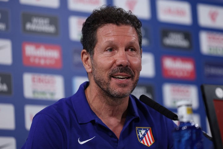 Diego Simeone en conferencia. (EFE)