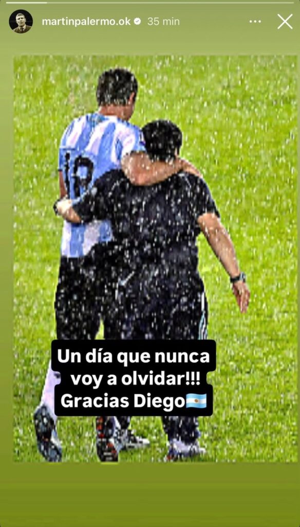 La historia publicada por Palermo (Instagram).