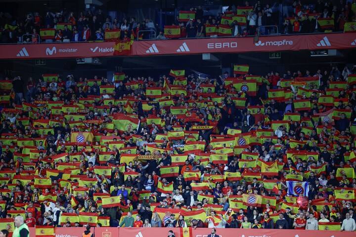 Los hinchas españoles tuvieron una repudiable actitud ante Egipto (EFE/Alberto Estévez).