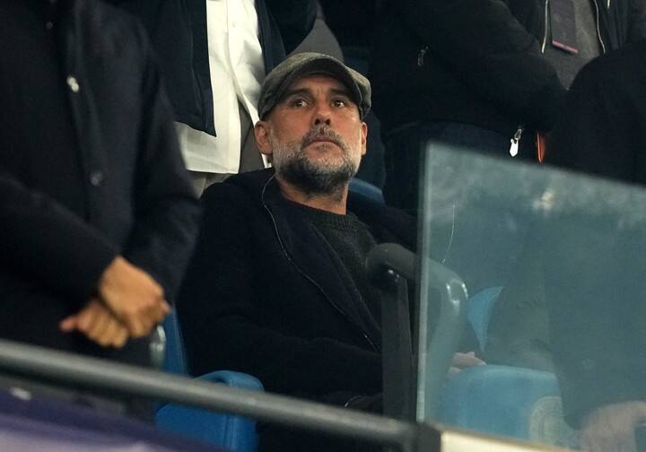 Pep, presente en Manchester City vs PSG. (AP)